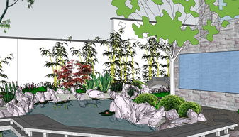 苏州园林建筑景观小庭院建筑景观su模型设计图下载 图片22.65MB 建筑模型库 SU模型 
