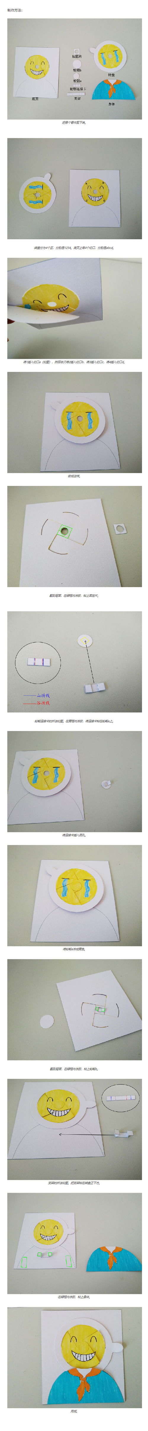 DIY立体书 表情书教程 附图纸