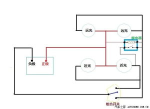 汽车大灯详细线路图 