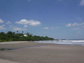 海滩,沿海风景,沙,杏仁,地平线,哥斯达黎加 