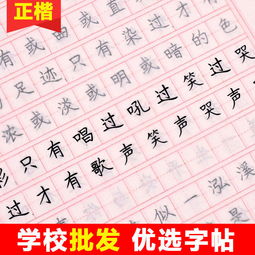 成人楷书练字帖小中学生大学生钢笔临摹练字本正楷速成字帖描红本,一品好特惠 