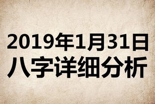 起名专用 2019年1月31日八字详细分析,本命日元为戊土