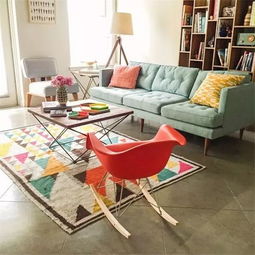 沙发与地毯颜色的搭配