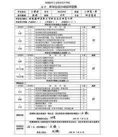 文章 毕业设计评阅表 