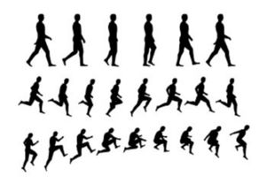 人物运动动作奔跑步跳跃黑色剪影矢量素材图片下载eps素材 人物图标 