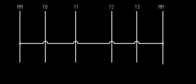 cad线怎么样设成不相交 举个例子,我想连接2个MM,但又不连接中间的y0123,就是弄个什么标 