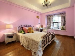 2018粉色卧室墙面漆效果图 房天下装修效果图 