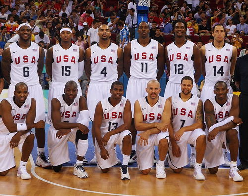 媒体晒2008年美国男篮阵容 挑个首发阵容