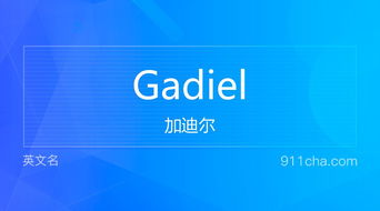 英文名Gadiel 的意思 性别含义寓意及印象是什么 英文名 911查询 