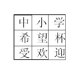 一个九宫图,不同的汉字代表不同的数 