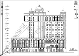 某地13层框架结构宾馆酒店建筑设计方案图