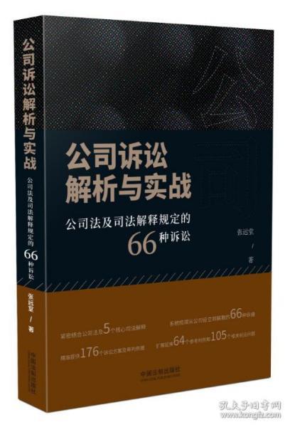 2020新 公司诉讼解析与实战 公司法及司法解释规定的66种诉讼 公司法司法解释 诉讼方案及审判依据 参考判例诉讼操作实务法律书籍