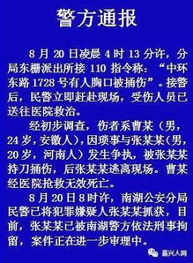 警方通报 嘉兴中环东路持刀捅人事件,一人死亡,嫌疑人已被抓