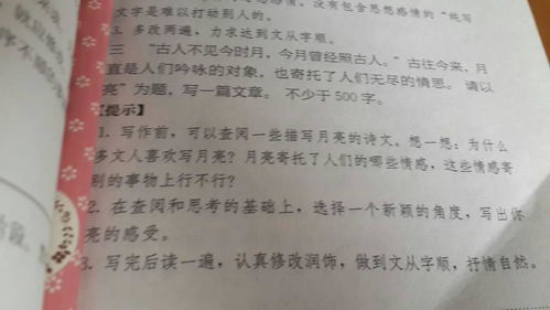 7年纪语文上册作文 古人不见今时月 今月曾经照古人 古往今来,月亮一直都是人们所吟咏的对象,也寄 