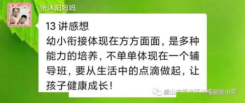 幼小衔接,你接 对 了吗 唐山市路北区兴盛丽景小学家长学习 家庭教育 第13讲 感悟