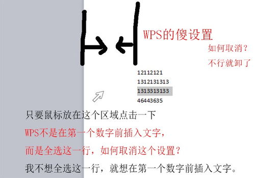 如何取消WPS鼠标在左边点击一下就会选定一行的设置 