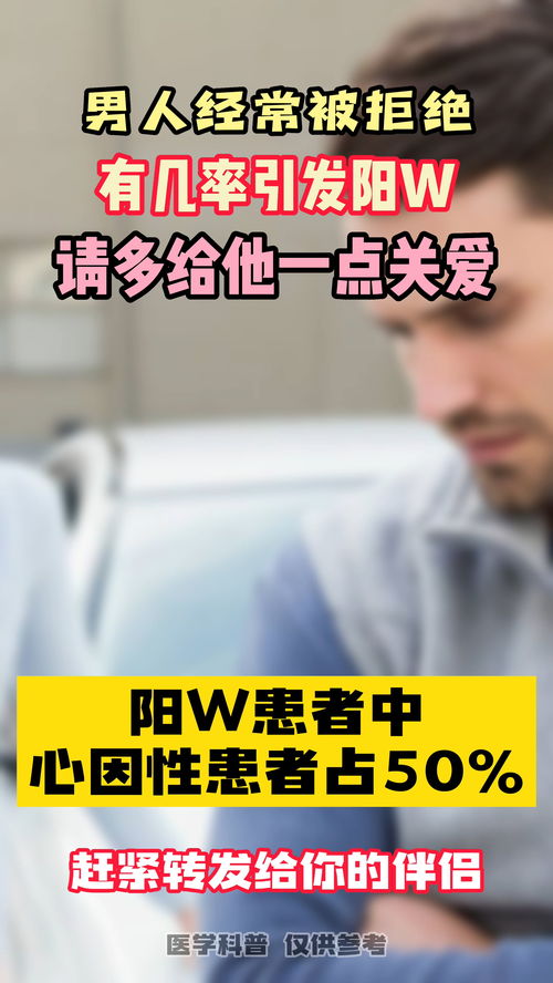 男人经常被拒绝有几率引发阳W,请多给他一点关爱 健康 科普科普 涨知识 