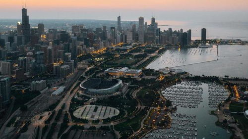 美国芝加哥繁华城市风景
