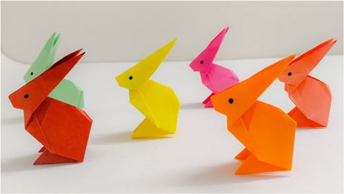 宝宝学折纸 折纸基础篇,手把手教你做折纸兔子,简单折纸玩具 