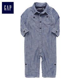 babyGap帅气牛仔衬衫一件式连体衣 婴儿