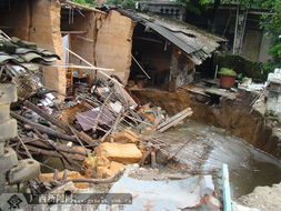 博白县一村3处发生地陷4间民房陷水坑中 无人伤亡 