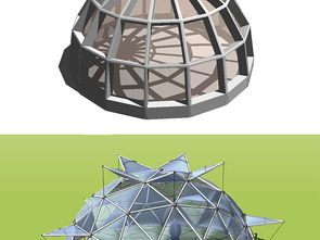 穹顶建筑su模型设计图下载 图片33.49MB 建筑模型库 SU模型 