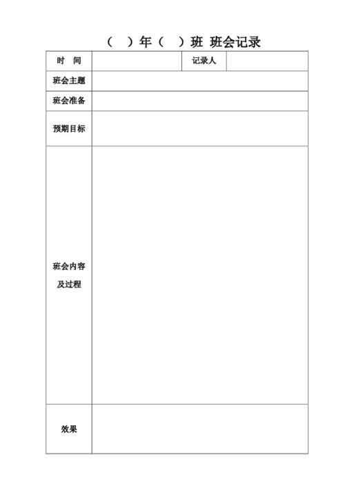 班会方案格式模板(班会方案格式模板范文)