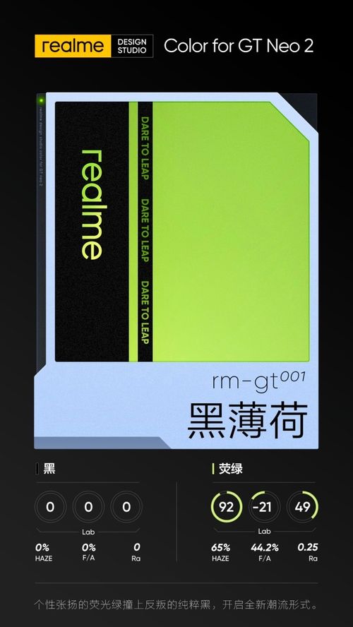 绿配黑 realme新机公布新配色,网友 YYDS