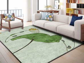 卡通可爱绿色地毯儿童房客厅卧室地毯装饰画图片设计素材 高清模板下载 136.14MB 地毯大全 