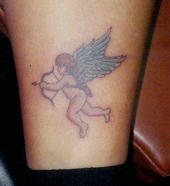 纹身纹什么天使图象征平安 