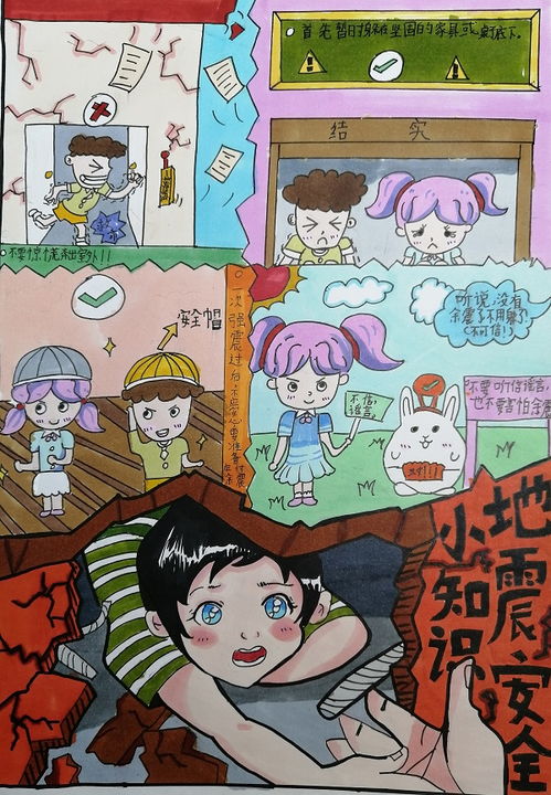 安全在我心 地震安全小知识漫画