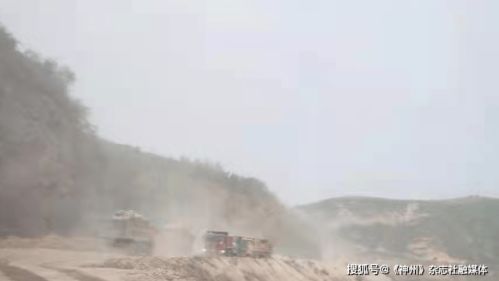 河北磁县漳河生态修复工程 施工工地扬尘污染严重