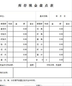 现金盘点表模板下载库存现金盘点表格式 当易网 