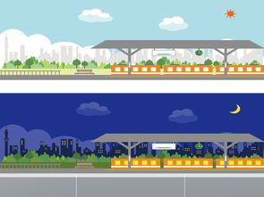高铁站火车站矢量插画图片设计素材 高清模板下载 0.41MB 其他大全 
