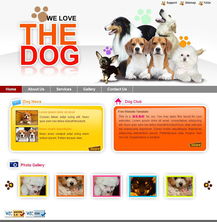 宠物小狗CSS加DIV网页模板下载 