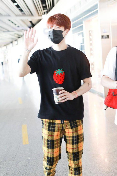 你的可爱男孩已上线 王嘉尔身穿小草莓T恤搭格纹裤又帅又萌