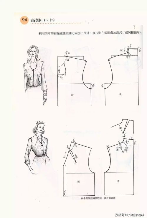 各种领型的打版资料,分分钟教会你画领子才智服装技术