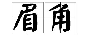 眉角 在台语是什么意思 