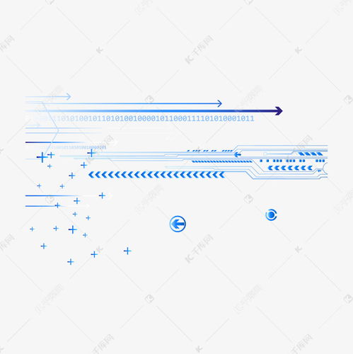 蓝色科技箭头蓝色渐变效果素材图片免费下载 千库网 