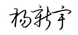 杨新宇名字的艺术字 