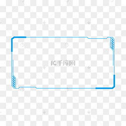 蓝色矩形边框图片 蓝色矩形边框图片素材免费下载 千库网 