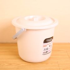 茶花欧式加厚提水桶塑料透明桶拖地桶提桶塑料时尚水桶家用大号 