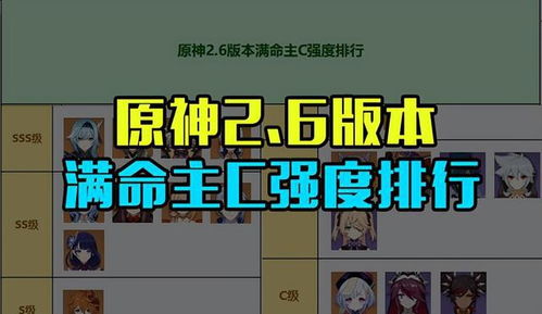 原神2.6满命主C强度排行榜最新