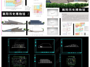 历史博物馆SU模型 CAD图纸 展板设计模型下载 