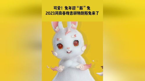 可爱 兔年迎 新 兔,2023河南春晚吉祥物耐斯兔,今天和大家正式见面了