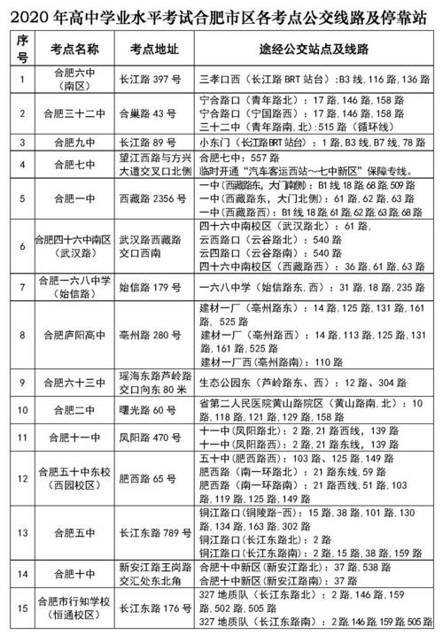 合肥公交开行通往七中的考生保障专线 