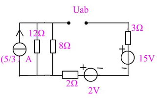 电路如图所示,其电压u ab 为多少 