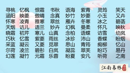 小众取名法 取名难,难于上青天,如何起一个小众不俗气的好名字