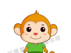 可爱小猴矢量卡通图图片素材 ai模板下载 0.10MB 动漫人物大全 人物形象 