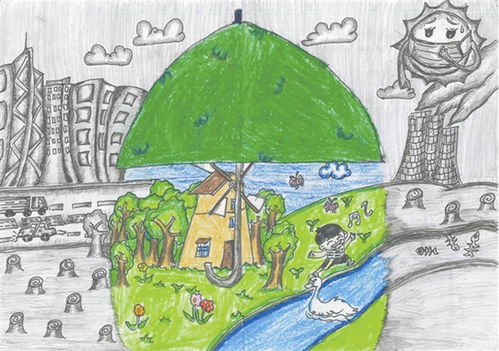 幼儿环保绘画大赛作品 上海国际幼儿创意绘画大赛作品